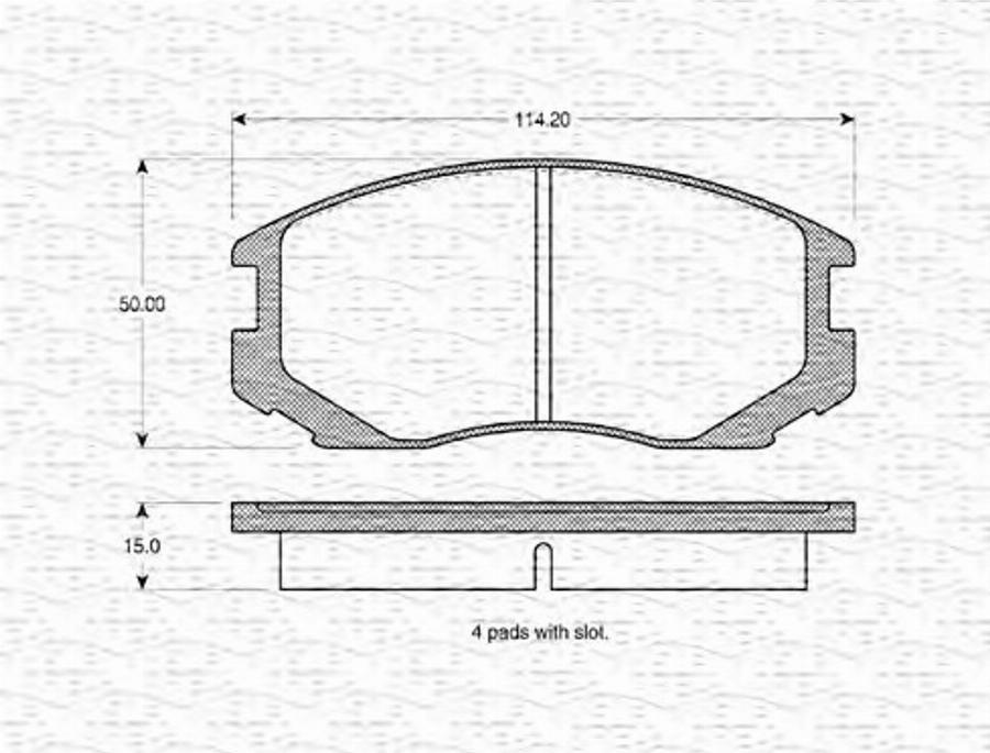 Magneti Marelli 363702160743 - Kit de plaquettes de frein, frein à disque cwaw.fr