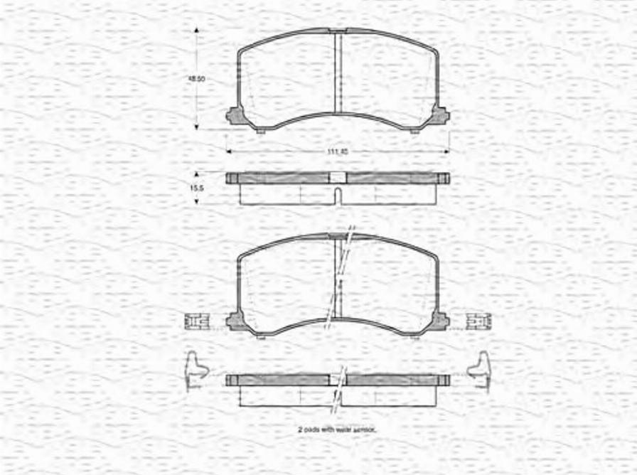 Magneti Marelli 363702160752 - Kit de plaquettes de frein, frein à disque cwaw.fr