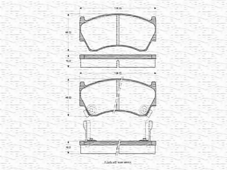 Magneti Marelli 363702160766 - Kit de plaquettes de frein, frein à disque cwaw.fr