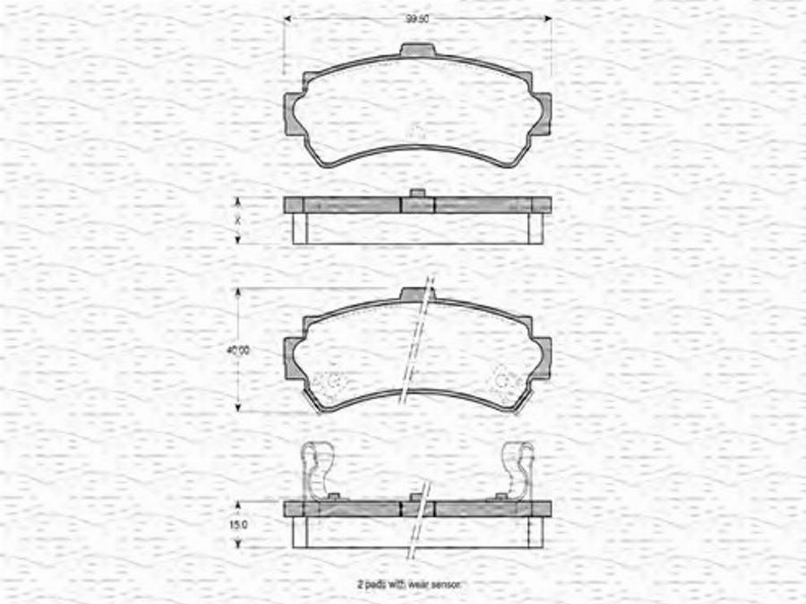 Magneti Marelli 363702160767 - Kit de plaquettes de frein, frein à disque cwaw.fr