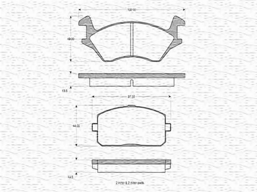 Magneti Marelli 363702160702 - Kit de plaquettes de frein, frein à disque cwaw.fr