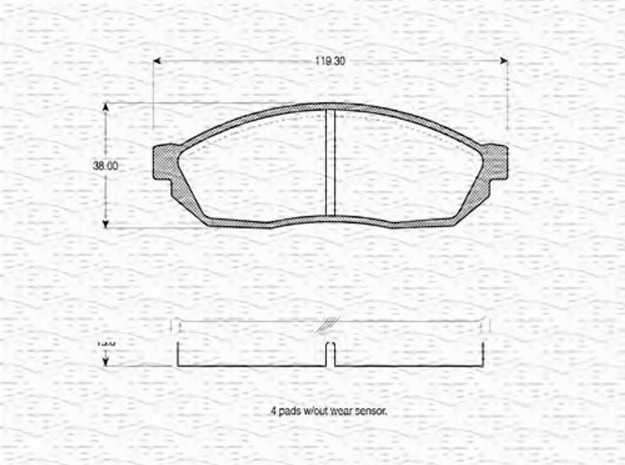 Magneti Marelli 363702160711 - Kit de plaquettes de frein, frein à disque cwaw.fr