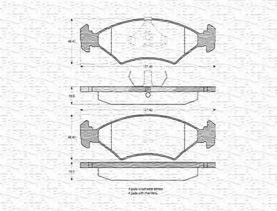 Magneti Marelli 363702160712 - Kit de plaquettes de frein, frein à disque cwaw.fr