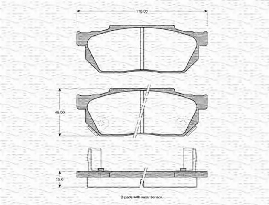 Magneti Marelli 363702160789 - Kit de plaquettes de frein, frein à disque cwaw.fr