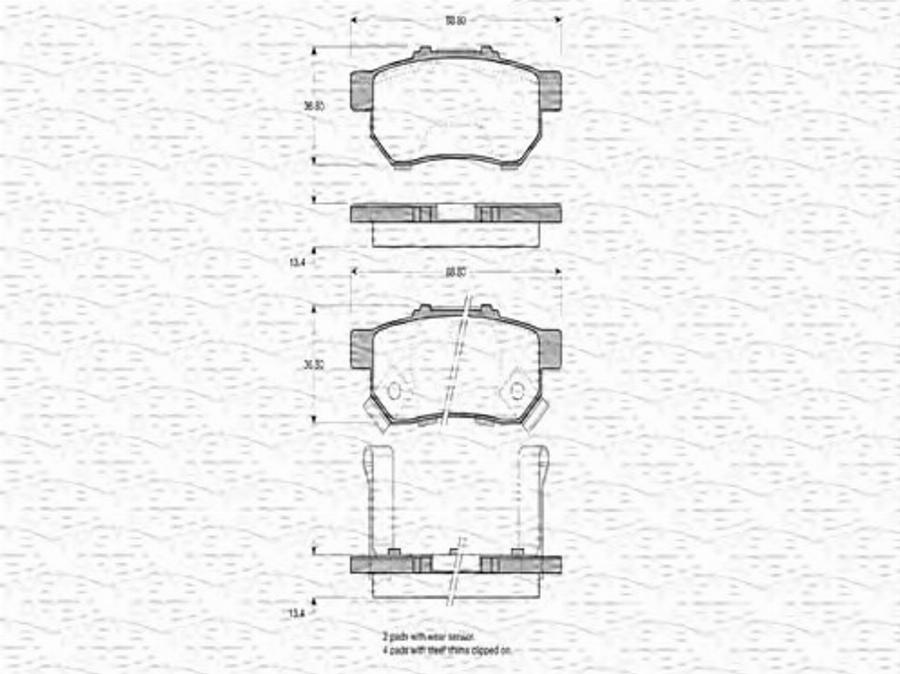 Magneti Marelli 363702160784 - Kit de plaquettes de frein, frein à disque cwaw.fr