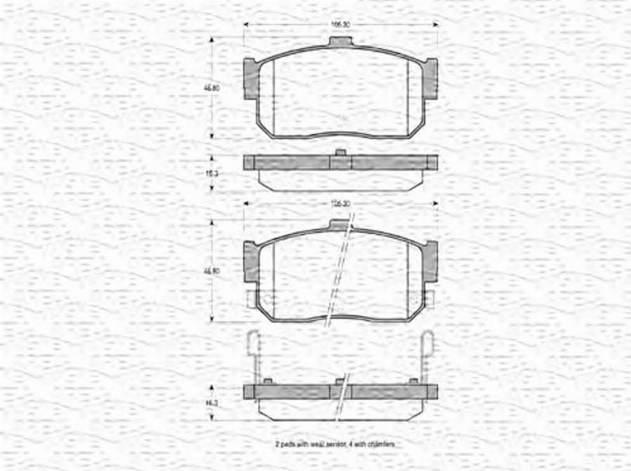 Magneti Marelli 363702160786 - Kit de plaquettes de frein, frein à disque cwaw.fr