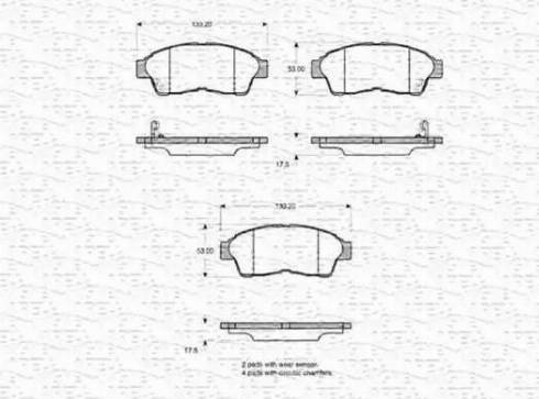 Magneti Marelli 363702160781 - Kit de plaquettes de frein, frein à disque cwaw.fr