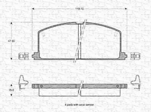 Magneti Marelli 363702160787 - Kit de plaquettes de frein, frein à disque cwaw.fr