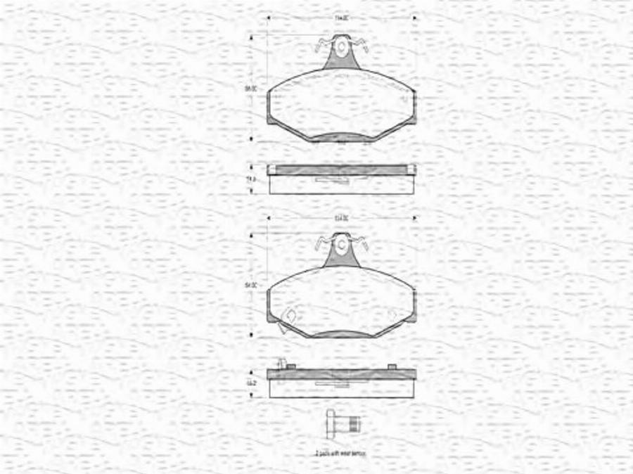 Magneti Marelli 363702160779 - Kit de plaquettes de frein, frein à disque cwaw.fr