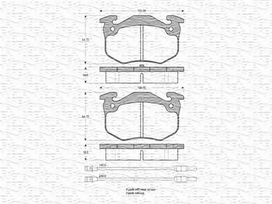 Magneti Marelli 363702160774 - Kit de plaquettes de frein, frein à disque cwaw.fr