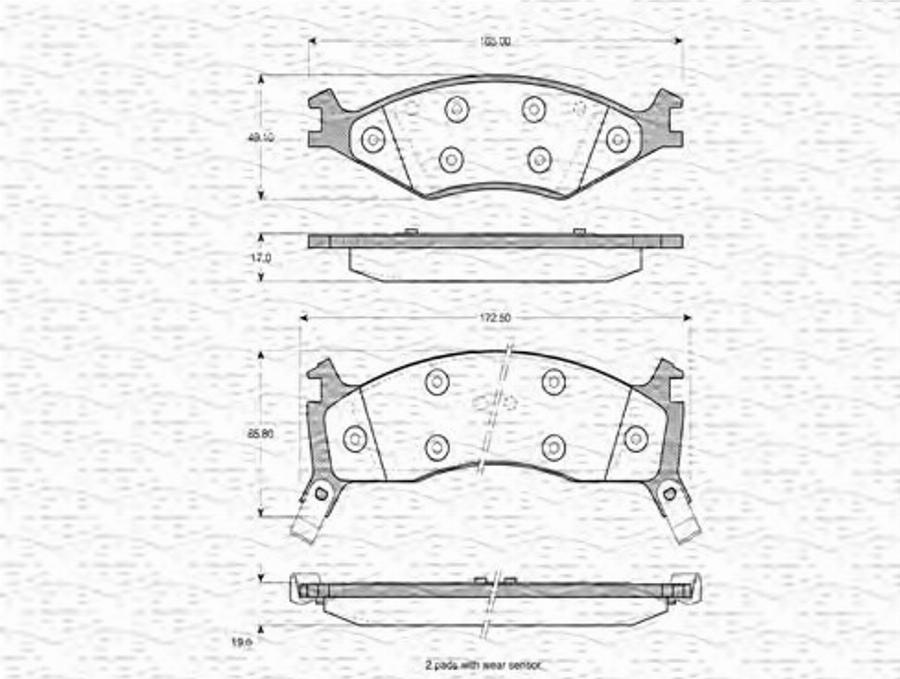 Magneti Marelli 363702160770 - Kit de plaquettes de frein, frein à disque cwaw.fr