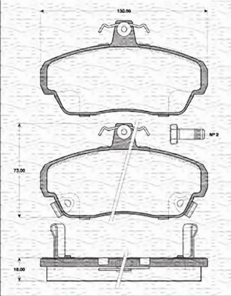 Magneti Marelli 363702161419 - Kit de plaquettes de frein, frein à disque cwaw.fr