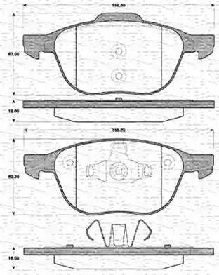 Magneti Marelli 363702161410 - Kit de plaquettes de frein, frein à disque cwaw.fr