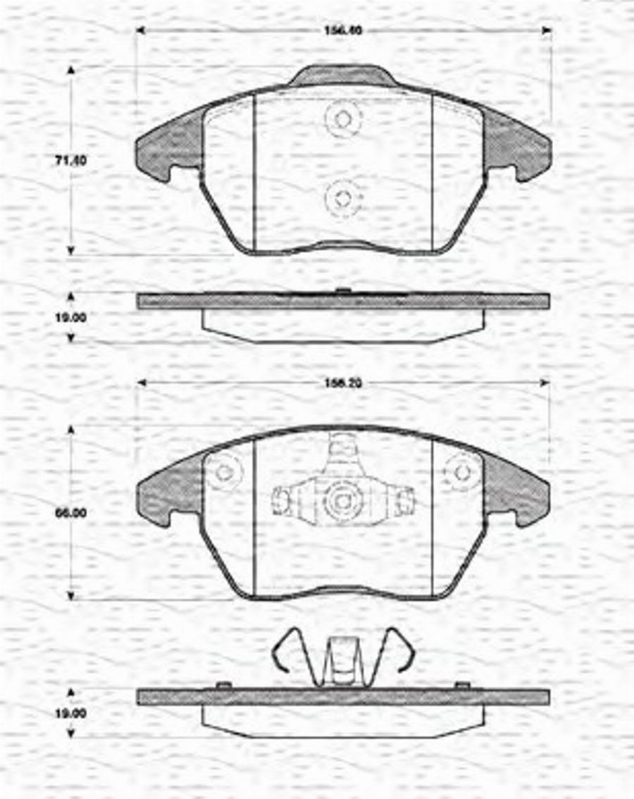 Magneti Marelli 363702161417 - Kit de plaquettes de frein, frein à disque cwaw.fr