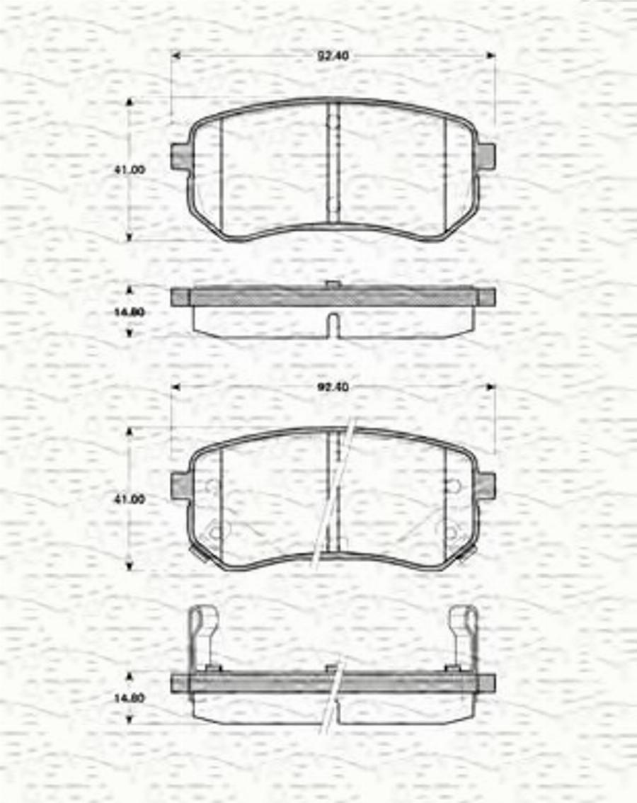 Magneti Marelli 363702161431 - Kit de plaquettes de frein, frein à disque cwaw.fr