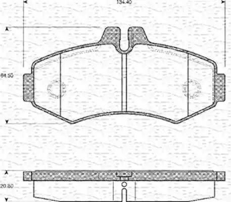 Magneti Marelli 363702161094 - Kit de plaquettes de frein, frein à disque cwaw.fr