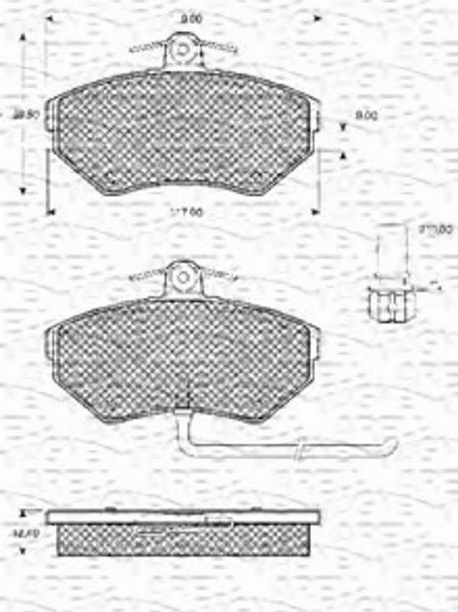 Magneti Marelli 363702161090 - Kit de plaquettes de frein, frein à disque cwaw.fr