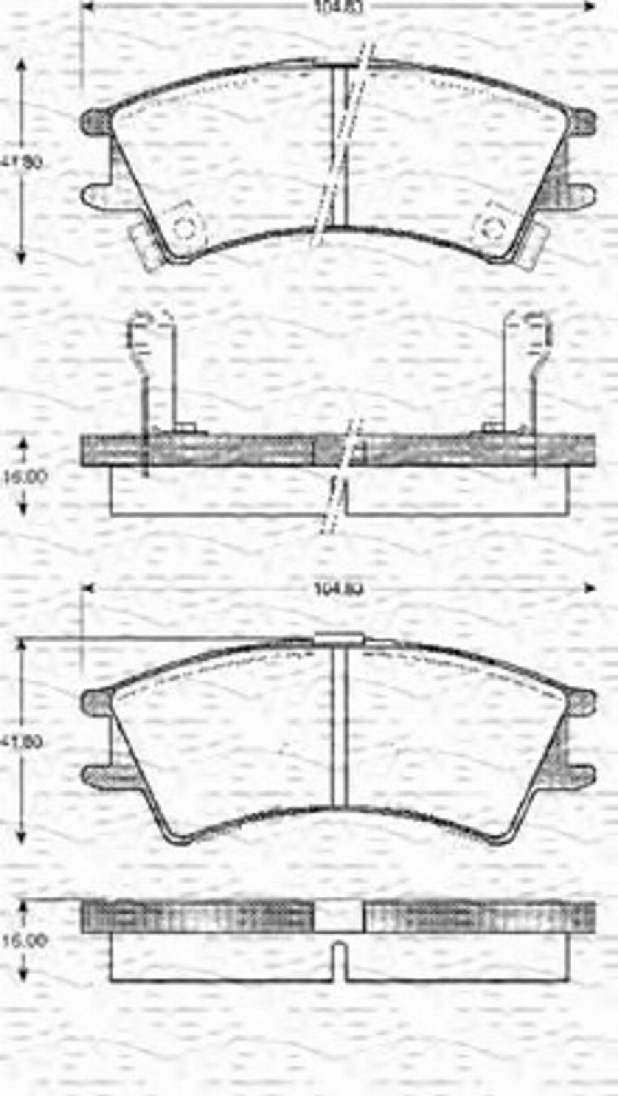 Magneti Marelli 363702161044 - Kit de plaquettes de frein, frein à disque cwaw.fr