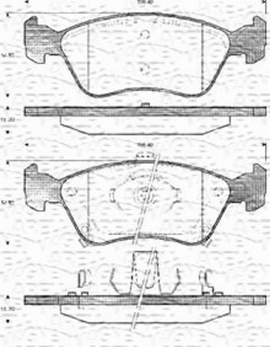 Magneti Marelli 363702161045 - Kit de plaquettes de frein, frein à disque cwaw.fr