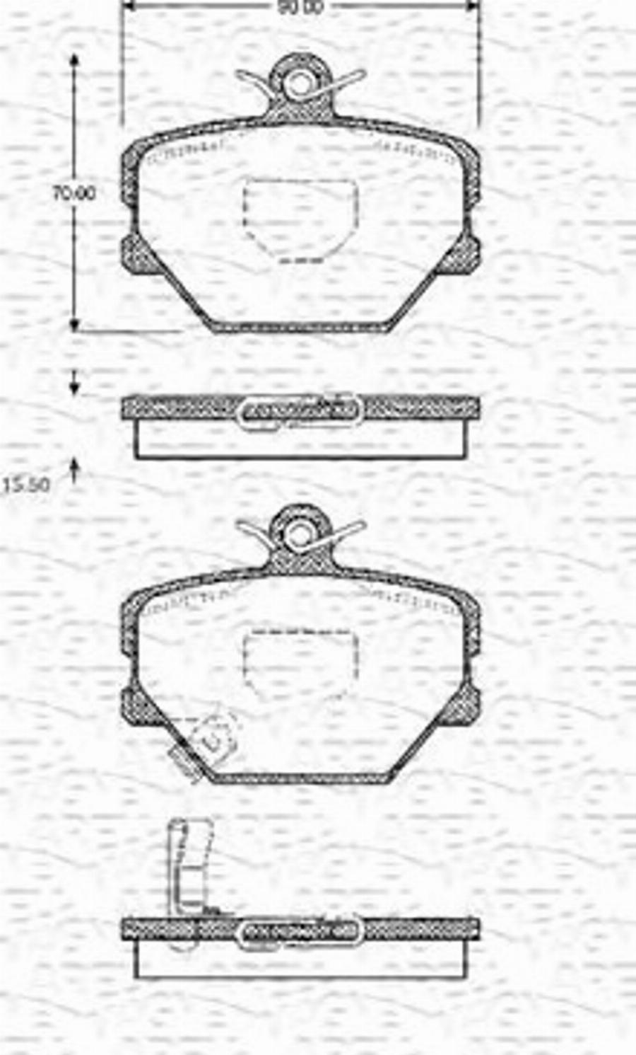 Magneti Marelli 363702161053 - Kit de plaquettes de frein, frein à disque cwaw.fr