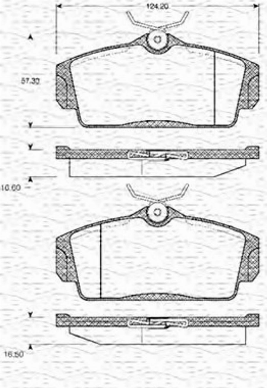 Magneti Marelli 363702161052 - Kit de plaquettes de frein, frein à disque cwaw.fr