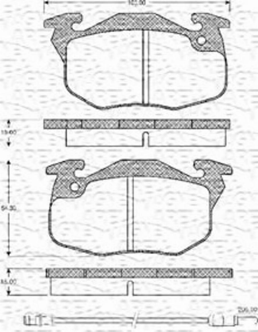 Magneti Marelli 363702161060 - Kit de plaquettes de frein, frein à disque cwaw.fr