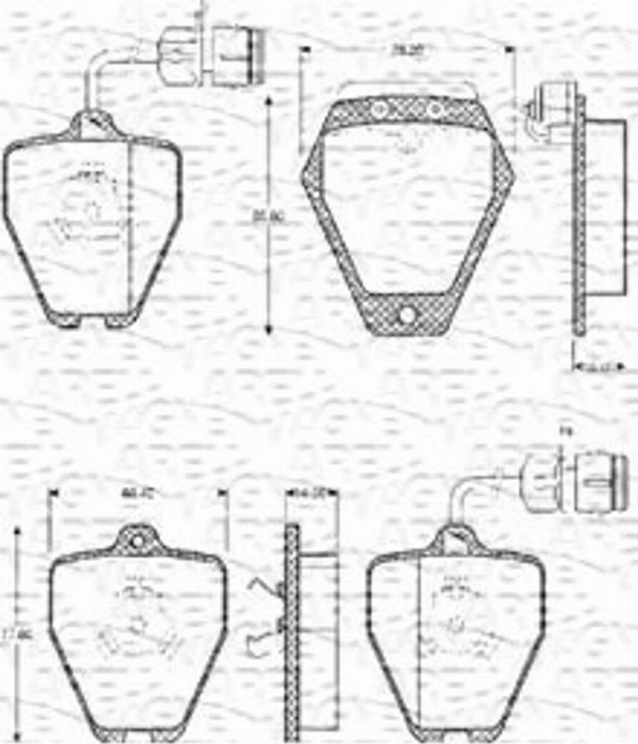 Magneti Marelli 363702161061 - Kit de plaquettes de frein, frein à disque cwaw.fr