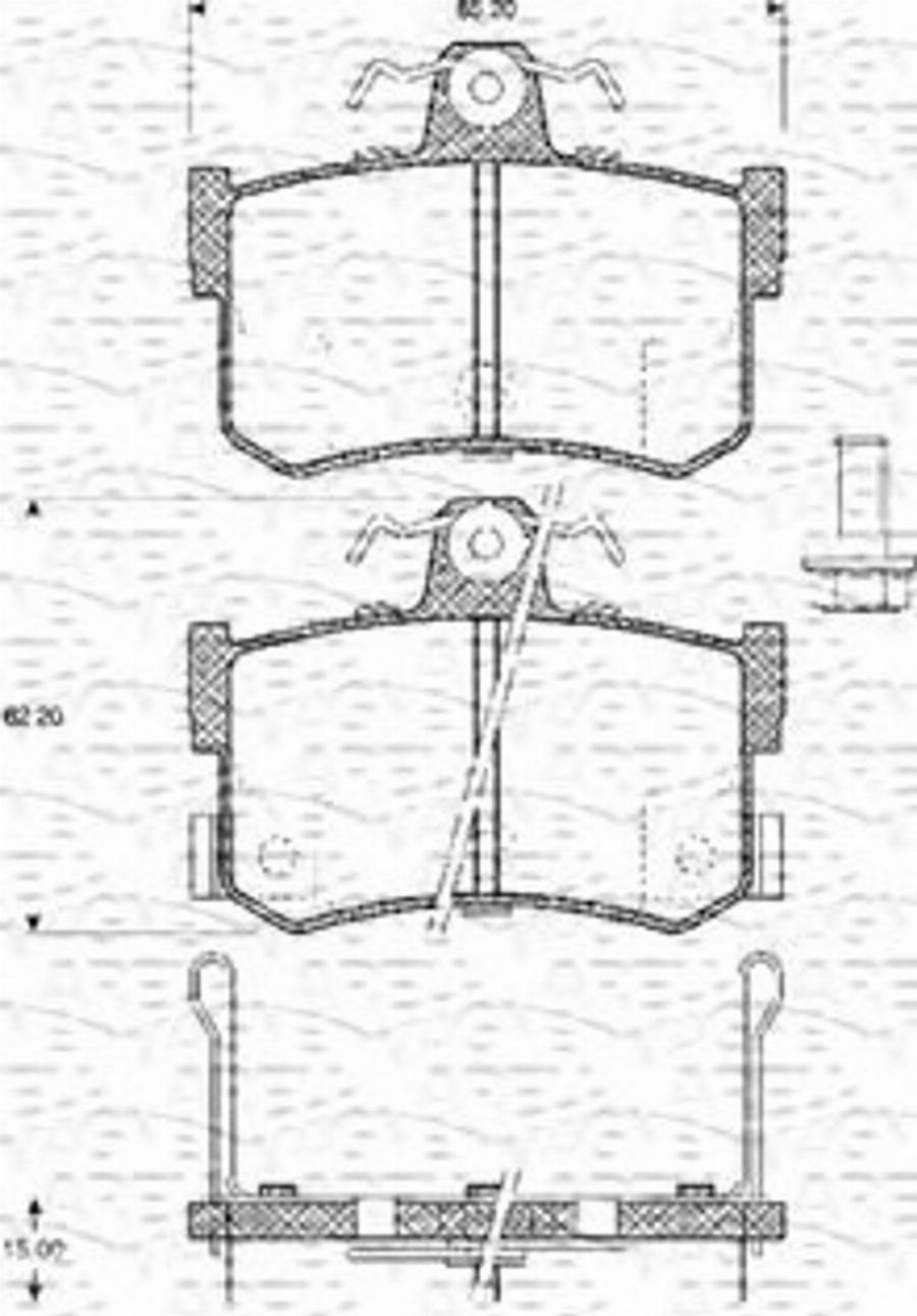 Magneti Marelli 363702161063 - Kit de plaquettes de frein, frein à disque cwaw.fr