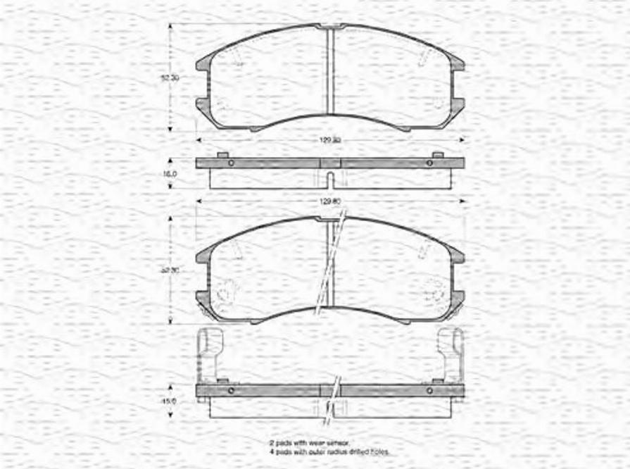 Magneti Marelli 363702161004 - Kit de plaquettes de frein, frein à disque cwaw.fr