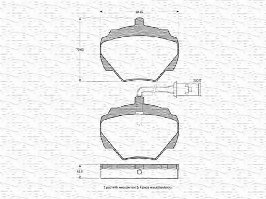 Magneti Marelli 363702161000 - Kit de plaquettes de frein, frein à disque cwaw.fr