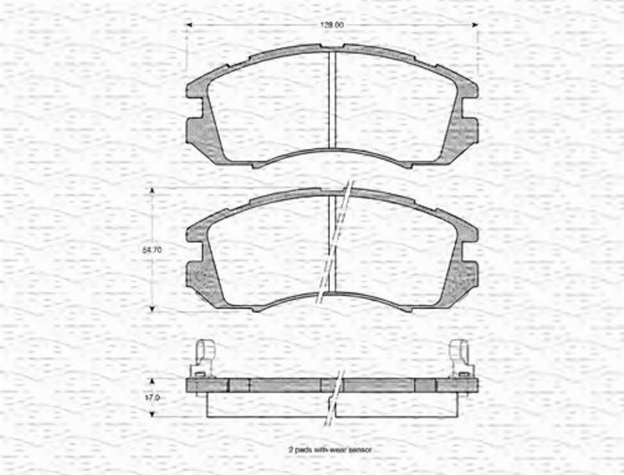 Magneti Marelli 363702161008 - Kit de plaquettes de frein, frein à disque cwaw.fr