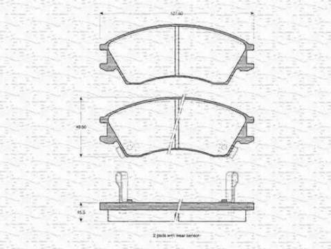 Magneti Marelli 363702161011 - Kit de plaquettes de frein, frein à disque cwaw.fr