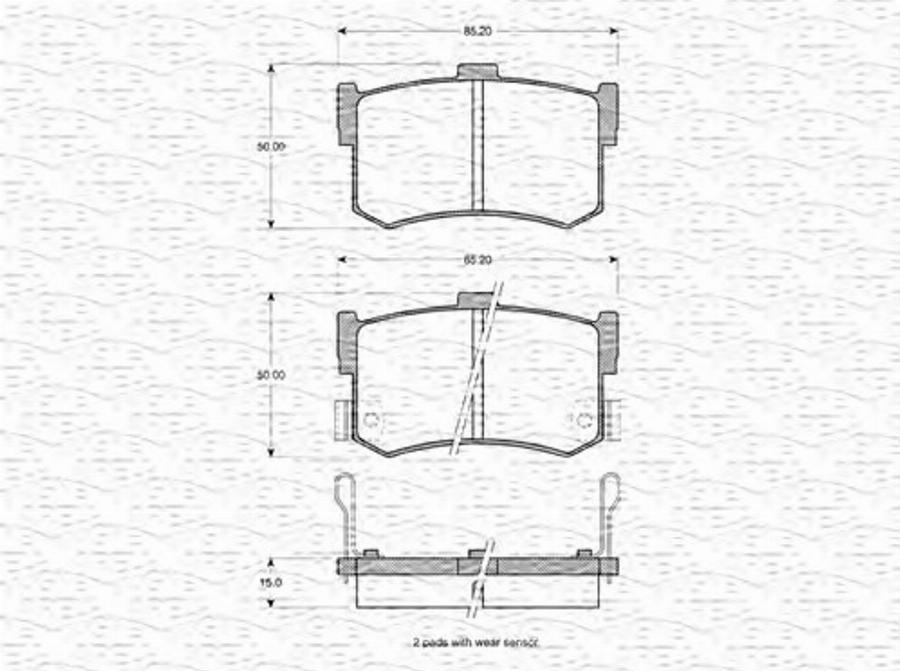 Magneti Marelli 363702161012 - Kit de plaquettes de frein, frein à disque cwaw.fr