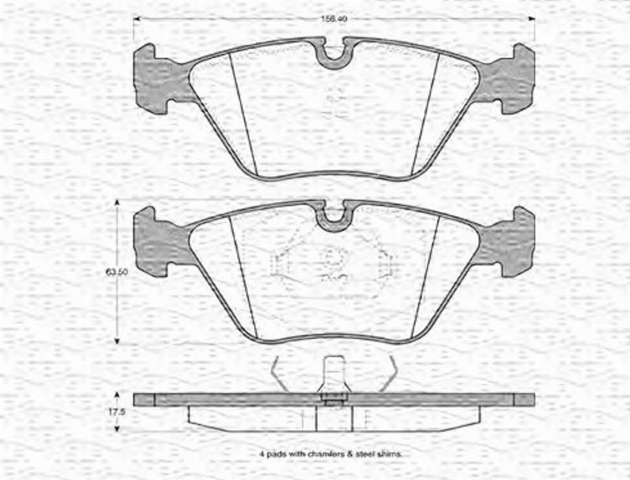 Magneti Marelli 363702161017 - Kit de plaquettes de frein, frein à disque cwaw.fr