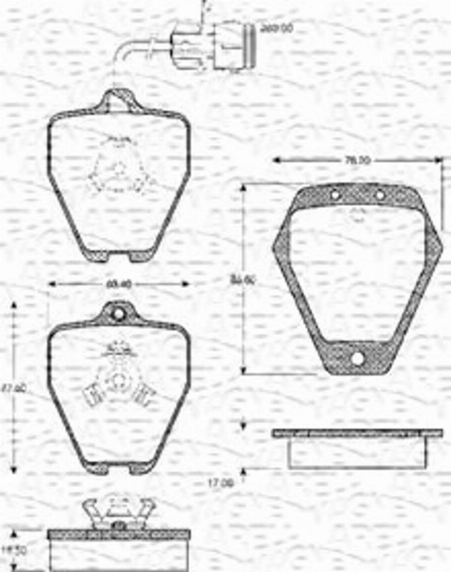 Magneti Marelli 363702161080 - Kit de plaquettes de frein, frein à disque cwaw.fr