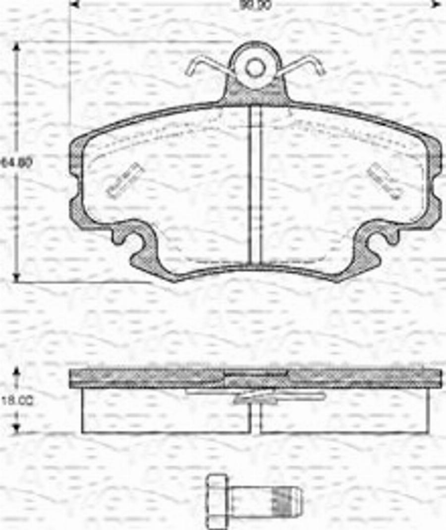 Magneti Marelli 363702161081 - Kit de plaquettes de frein, frein à disque cwaw.fr