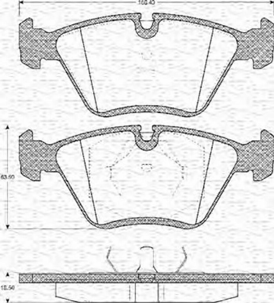 Magneti Marelli 363702161087 - Kit de plaquettes de frein, frein à disque cwaw.fr