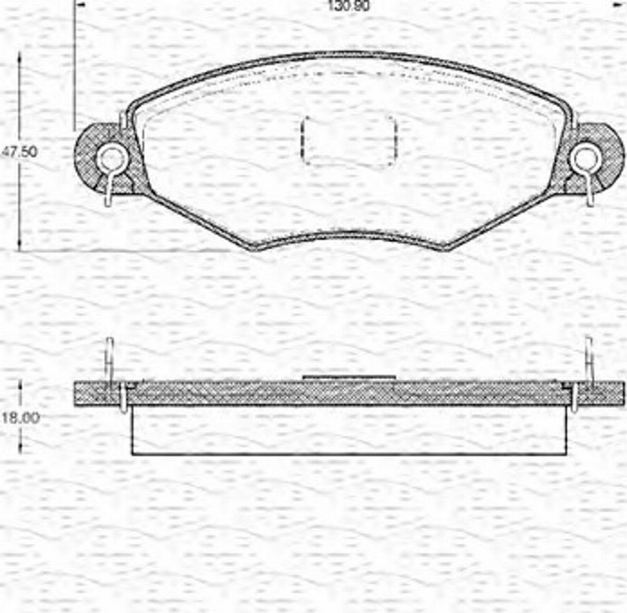 Magneti Marelli 363702161039 - Kit de plaquettes de frein, frein à disque cwaw.fr