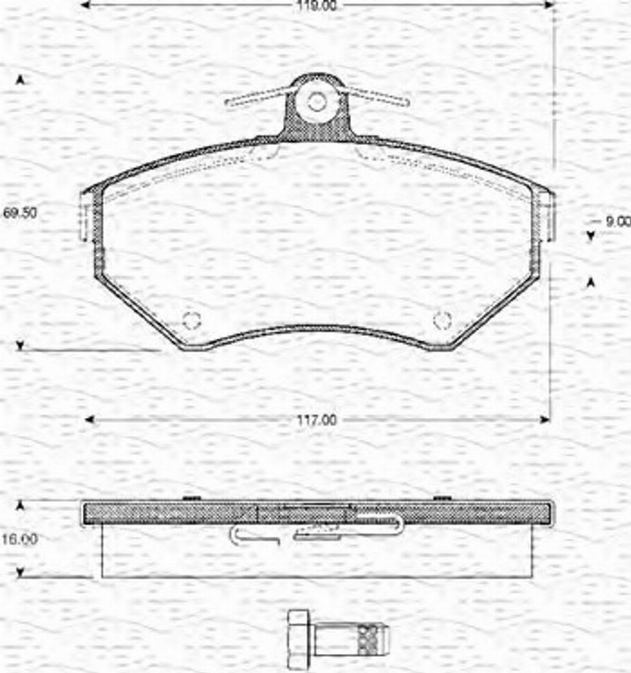 Magneti Marelli 363702161038 - Kit de plaquettes de frein, frein à disque cwaw.fr