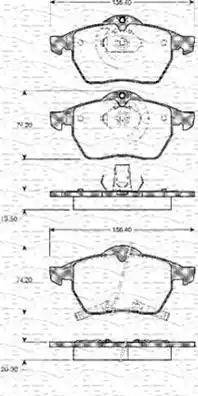 Magneti Marelli 363702161032 - Kit de plaquettes de frein, frein à disque cwaw.fr