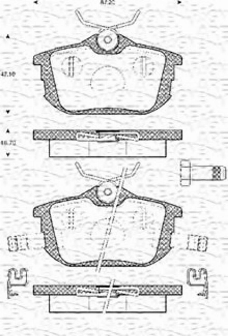 Magneti Marelli 363702161037 - Kit de plaquettes de frein, frein à disque cwaw.fr