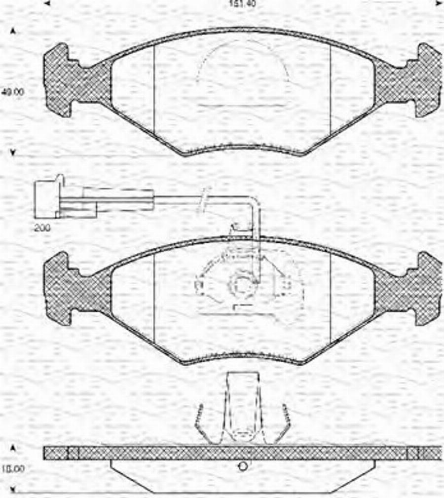 Magneti Marelli 363702161023 - Kit de plaquettes de frein, frein à disque cwaw.fr