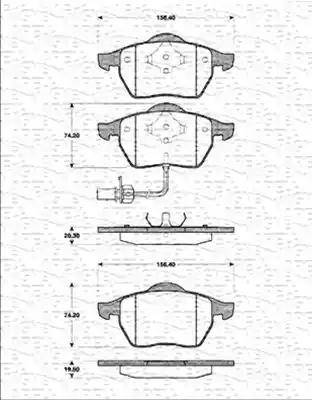 Magneti Marelli 363702161191 - Kit de plaquettes de frein, frein à disque cwaw.fr