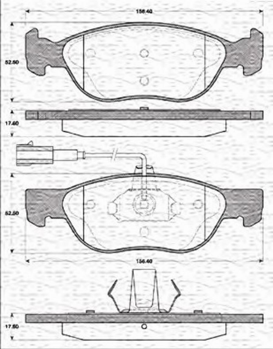 Magneti Marelli 363702161198 - Kit de plaquettes de frein, frein à disque cwaw.fr