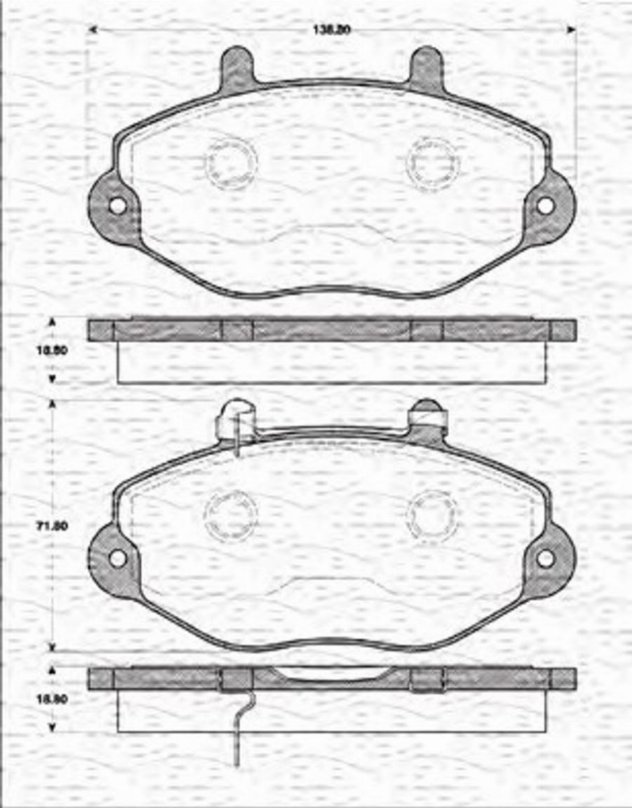 Magneti Marelli 363702161193 - Kit de plaquettes de frein, frein à disque cwaw.fr