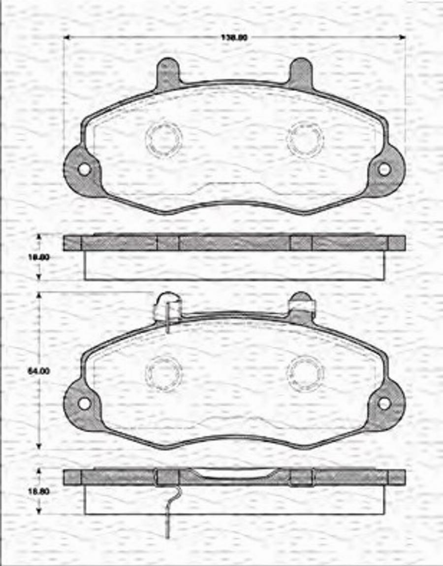 Magneti Marelli 363702161192 - Kit de plaquettes de frein, frein à disque cwaw.fr