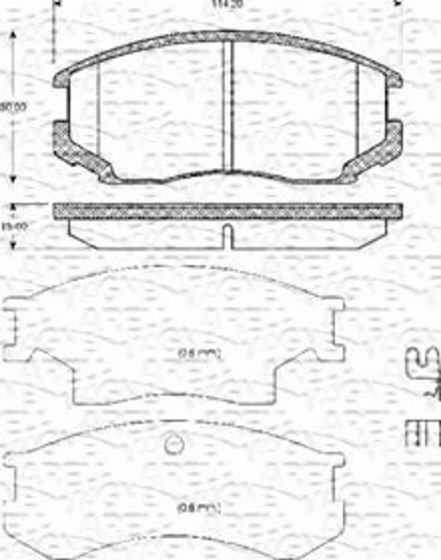 Magneti Marelli 363702161141 - Kit de plaquettes de frein, frein à disque cwaw.fr