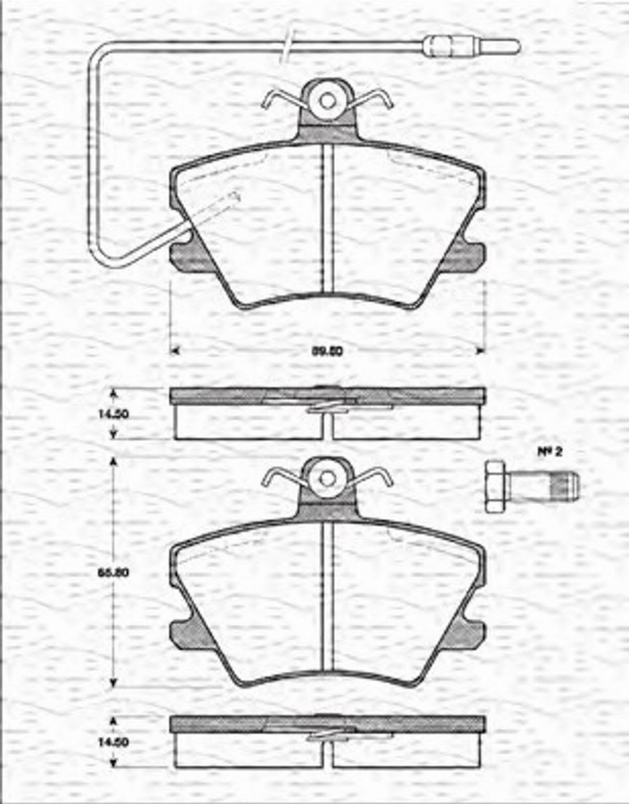 Magneti Marelli 363702161155 - Kit de plaquettes de frein, frein à disque cwaw.fr