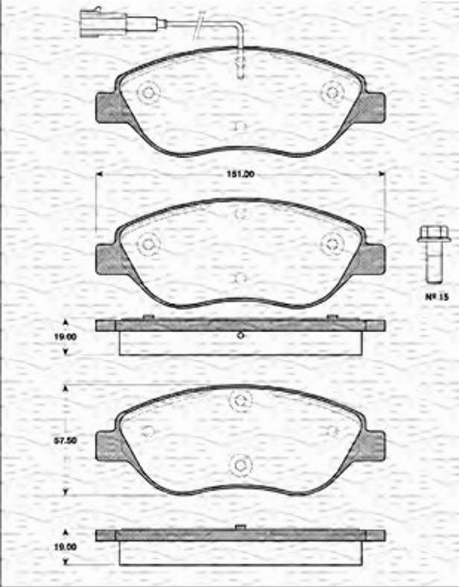 Magneti Marelli 363702161162 - Kit de plaquettes de frein, frein à disque cwaw.fr