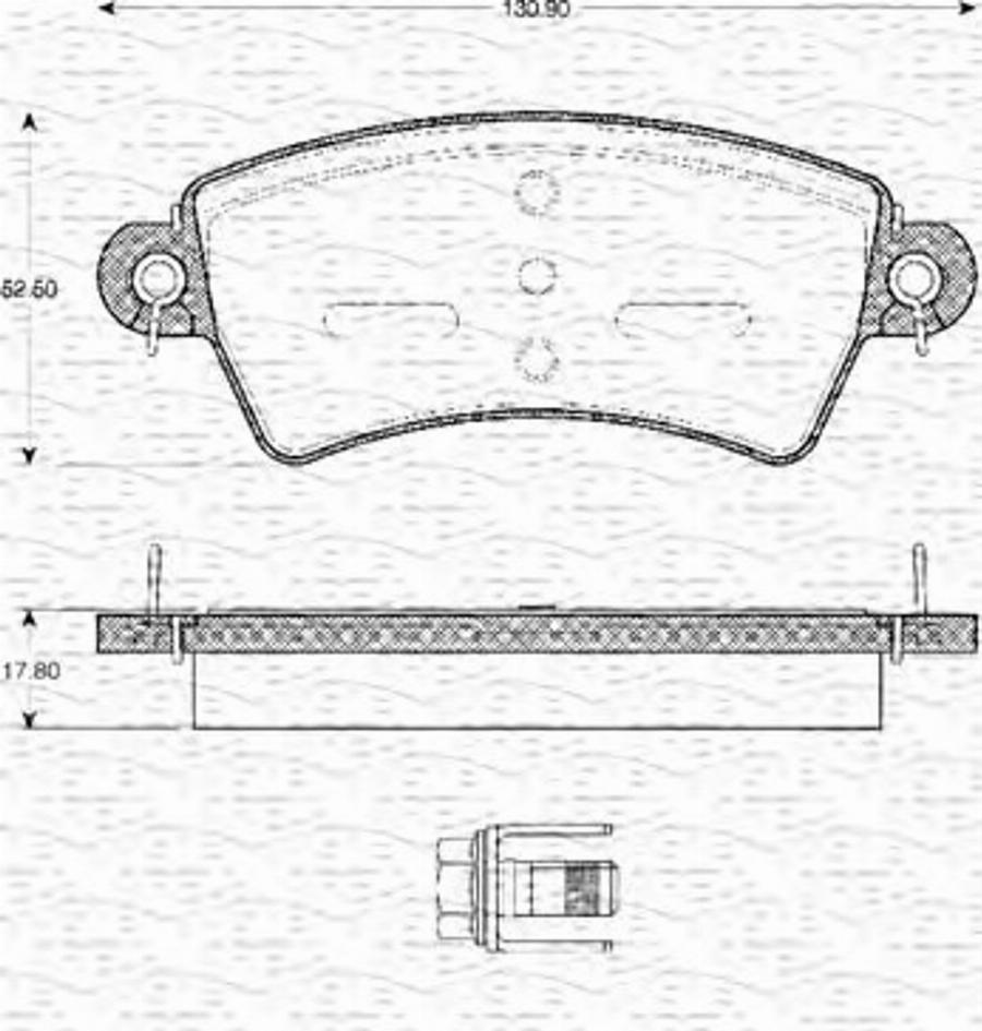 Magneti Marelli 363702161105 - Kit de plaquettes de frein, frein à disque cwaw.fr